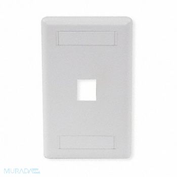 HUBBELL PREMISE WIRING Faceplate 1 Port, 6MH77