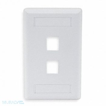 HUBBELL PREMISE WIRING Faceplate 2 Port, 6MH80