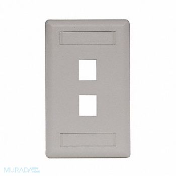HUBBELL PREMISE WIRING Wall Plate 2 Port, 5LV23