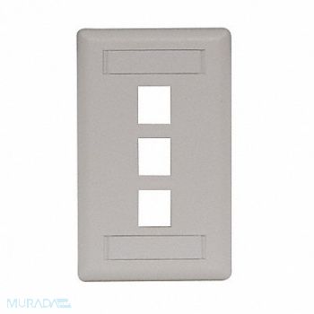 HUBBELL PREMISE WIRING Wall Plate 3 Port, 5LV24