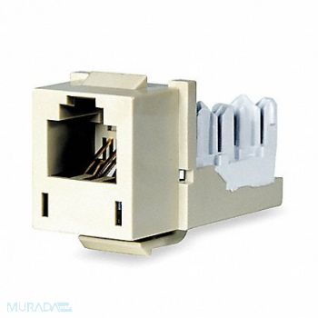 HUBBELL PREMISE WIRING Jack Electric Ivory, 5LV37
