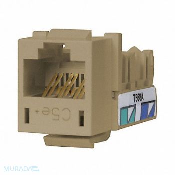 HUBBELL PREMISE WIRING Jack Electric Ivory, 5LV58