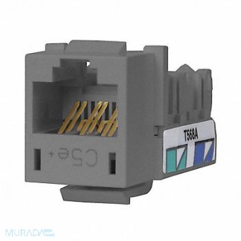 HUBBELL PREMISE WIRING Jack Gray Cat5e Rj45, 5LV59