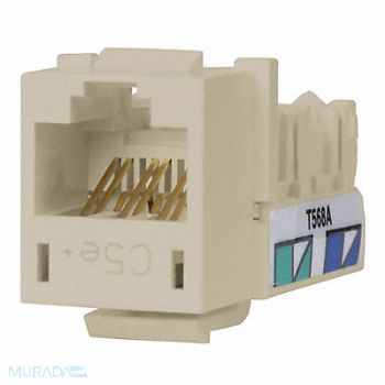 HUBBELL PREMISE WIRING Jack Office White Cat5e Rj45, 5LV61