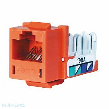 HUBBELL PREMISE WIRING Jack Orange Cat5e, 5LV62