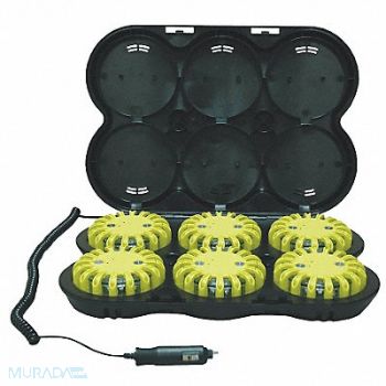 POWERFLARE G8444 Rechargeable LED Safety Flare Kit Amber, 5LVA0