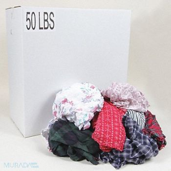 GRAINGER APPROVED Cloth Rag Reclaimed Size Varies, 5LVA9