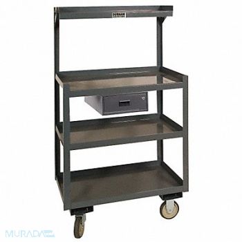 GRAINGER APPROVED Mobile Wrkstion Steel 30 L 24 W 4 Shelf, 5LVH1