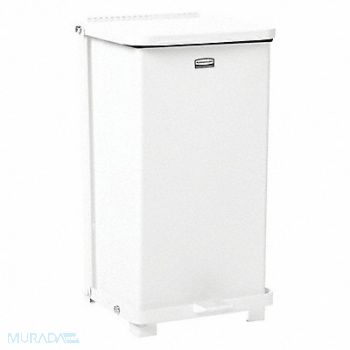 RUBBERMAID COMMERCIAL PRODUCTS STEP CAN DEFENDERS SQ 25L/6.5G WHITE, 5LY27