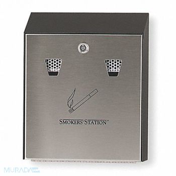 RUBBERMAID COMMERCIAL PRODUCTS Cigarette Receptacle 1-19/32 gal Black, 5LY31