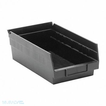 QUANTUM STORAGE SYSTEMS Shelf Bin Black Polypropylene 4 in, 5LY63