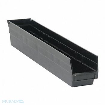 QUANTUM STORAGE SYSTEMS Shelf Bin Black Polypropylene 4 in, 5LY64