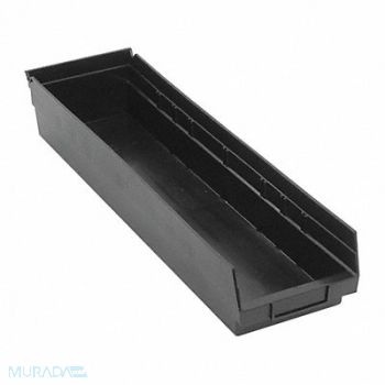QUANTUM STORAGE SYSTEMS Shelf Bin Black Polypropylene 4 in, 5LY65