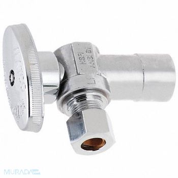 GRAINGER APPROVED 1/4-Turn Stop Angle 1/2 Inx3/8 In, 5LYF4