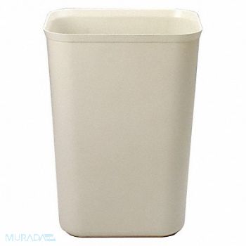 RUBBERMAID COMMERCIAL PRODUCTS Wastebasket Rectangular 10 gal Beige, 5M745