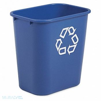 RUBBERMAID COMMERCIAL PRODUCTS Desk Recycling Container Blue 7 gal., 5M785