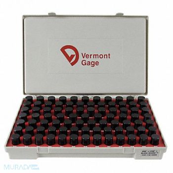VERMONT GAGE Black Ox-Coated Pin Gauge Set Dim Type, 5MAT5