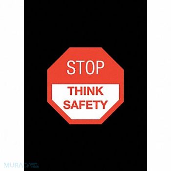 NOTRAX Safety Logo Entrance Mat Black 4ft.x6ft., 5MDG1