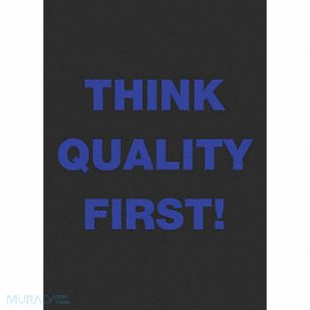 NOTRAX Safety Logo Entrance Mat Dark Gray 3x5ft, 5MDG8