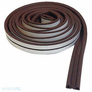 GRAINGER APPROVED Weatherstrip P Brown Length 17 ft., 5MFK3