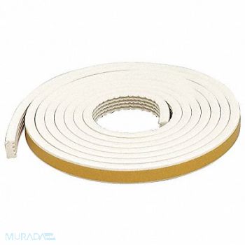 GRAINGER APPROVED G2342 Weatherstrip White Length 10 ft., 5MFK8