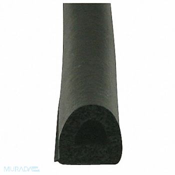 GRAINGER APPROVED Weatherstrip D Black Length 200 Ft.., 5MFL8