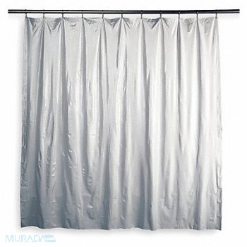 ABILITY ONE Shower Curtain 72 in L 72 in W Clear, 1LLU2