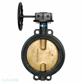 MILWAUKEE VALVE Butterfly Valve Wafer Pipe Size 8 In, 5MPH3