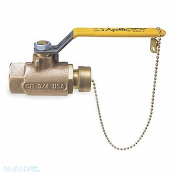 APOLLO Bronze Ball Valve FNPT X Hose Cap 3/4 in, 5MU27