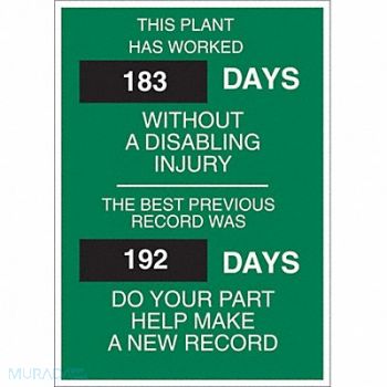 BRADY Scoreboard 28 in x 20 in Green, 5MZ55