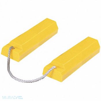 CHECKERS Airplane Chock 3 In H Urethane Yellow PR, 5NHR6