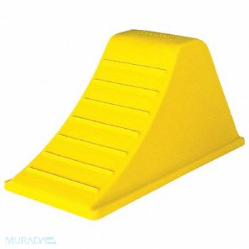 CHECKERS Wheel Chock 8-1/4 In H Urethane Yellow, 5NHT6