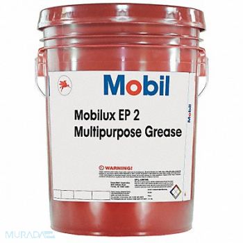 Mobilux EP 2 EP Grease NLGI 2 5 gal, 5NJT9