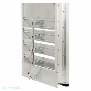 DAYTON Combo Louver Damper Adj 23-1/2 H Alum, 5NKH7