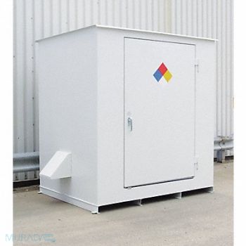 DENIOS Storage Building 6x55 gal Cap White, 5NTR6
