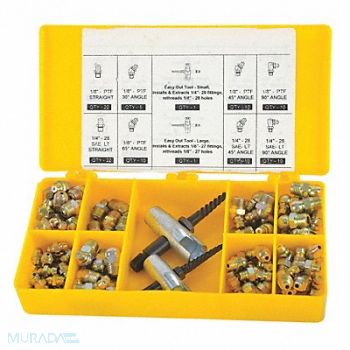 WESTWARD Grease Fitting and Install Kit SAE, 5NUF2