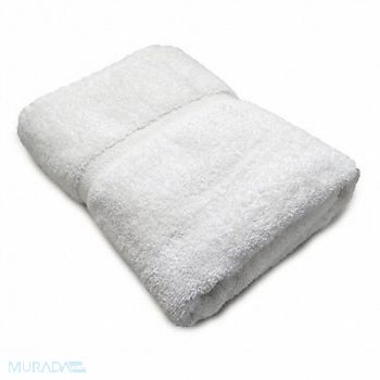 R R TEXTILE Bath Towel 27x54 In White PK12, 5NWN4
