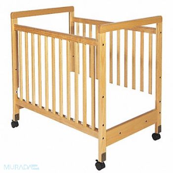 FOUNDATIONS Compact Size Crib Natural 3 in Mattress, 5NXN6