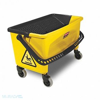 RUBBERMAID COMMERCIAL PRODUCTS Mop Bucket and Wringer Yellow 10 3/4 gal, 5NY75