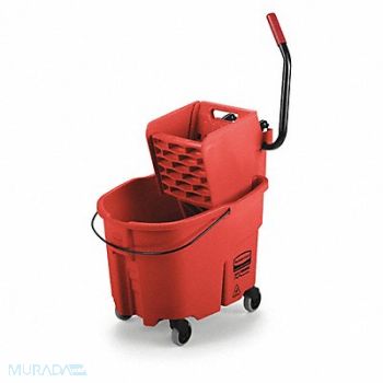 RUBBERMAID COMMERCIAL PRODUCTS E4108 Mop Bucket and Wringer Red 8 3/4 gal, 5NY81
