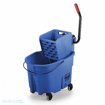 RUBBERMAID COMMERCIAL PRODUCTS E4108 Mop Bucket and Wringer Blue 8 3/4 gal, 5NY83