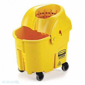 RUBBERMAID COMMERCIAL PRODUCTS Mop Bucket and Wringer Yellow 8 3/4 gal, 5NY94