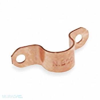 GRAINGER APPROVED Tube Strap Two-Hole Copper PK5, 5P135