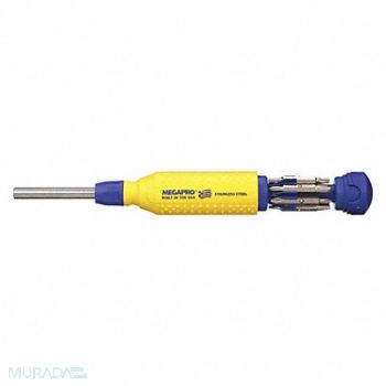 MEGAPRO Multi-Bit Screwdriver NumBits 6, 5PA33