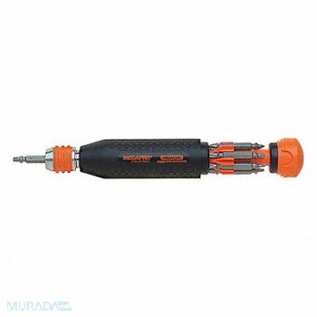 MEGAPRO Multi-Bit Screwdriver NumBits 6, 5PA35