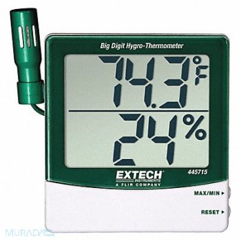 EXTECH Digital Hygrometer 14 to 140 F NIST, 5PE78