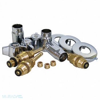 GRAINGER APPROVED Shower and Tub Rebuild Sterling Chrome, 5PZC1