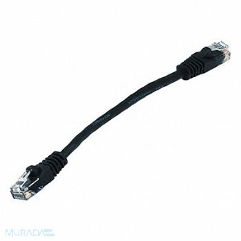 MONOPRICE Patch Cord Cat 5e Booted Black 0.5 ft., 5PZP3