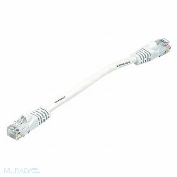 MONOPRICE Patch Cord Cat 5e Booted White 0.5 ft., 5PZR1