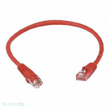 MONOPRICE Patch Cord Cat 5e Booted Red 1.0 ft., 5PZT0